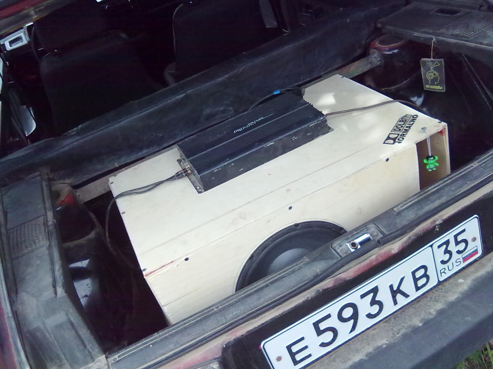 Самодельный короб для сабвуфера — Lada 2109, 1,5 л, 1998 года ...