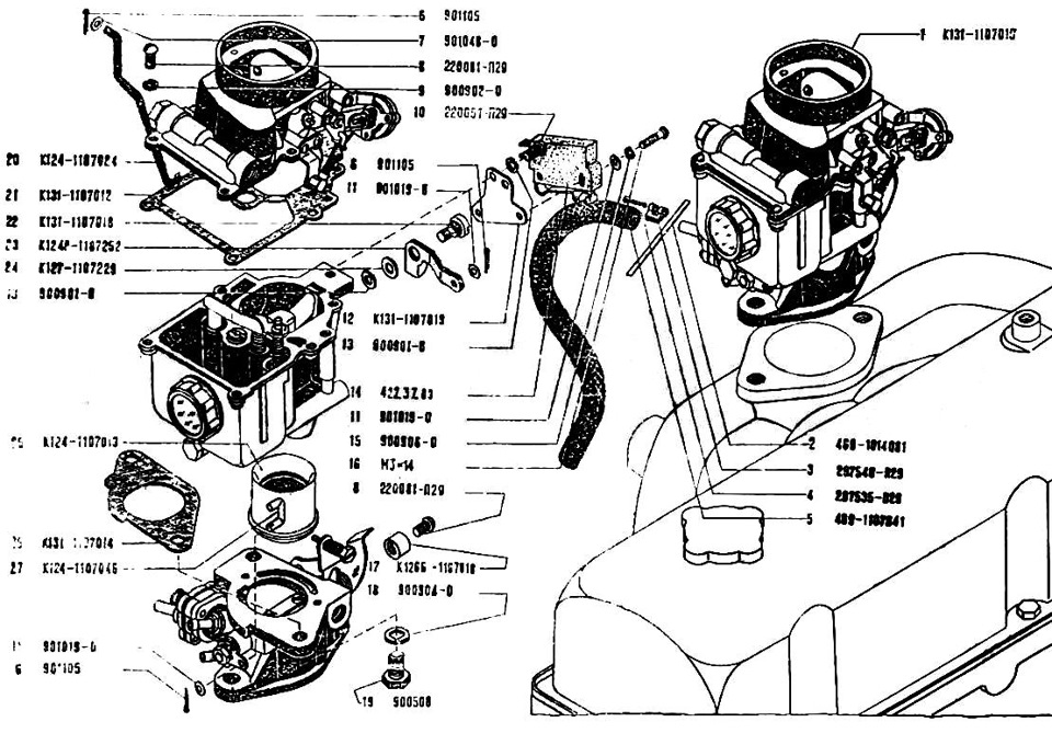 Карбюратор уаз схема