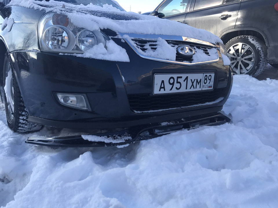 Губа на бампер — Lada Приора Купе, 1,7 л, 2010 года | аксессуары | DRIVE2