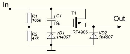 Irf4905 схема включения