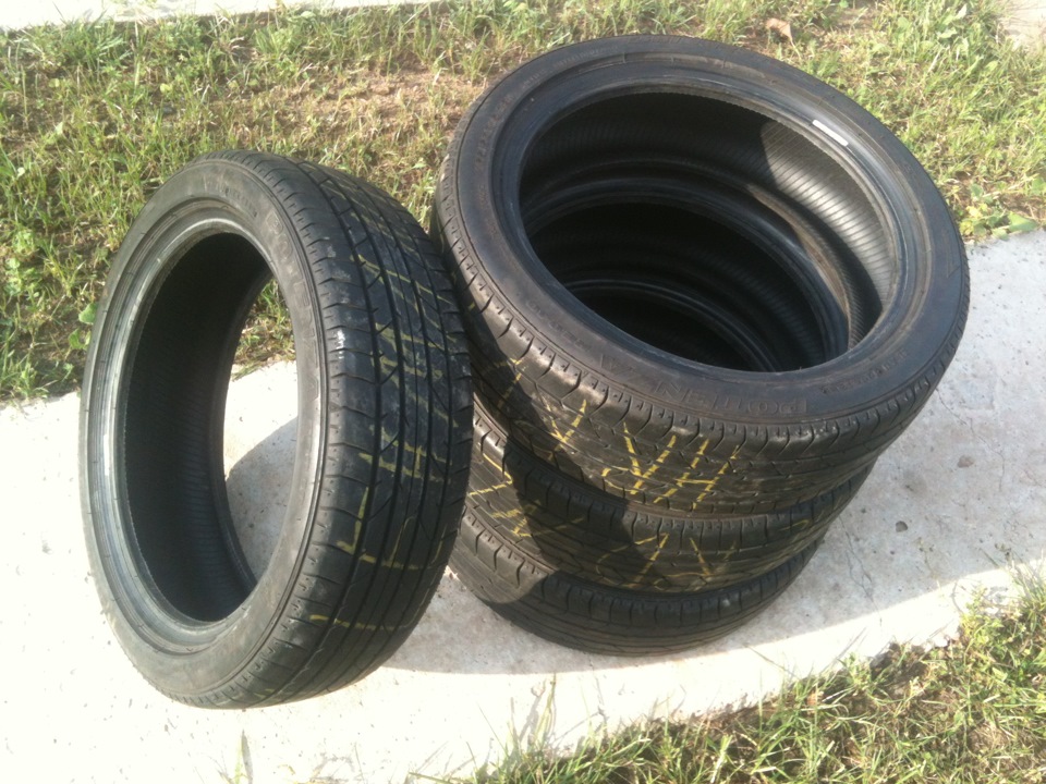 Right tyres - Bridgestone Potenza RE040 165 50 15 - Volkswagen Jetta, 2.0 л...