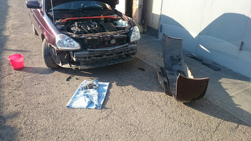 Новый передний бампер — Lada Приора седан, 1,6 л, 2012 года | кузовной ...