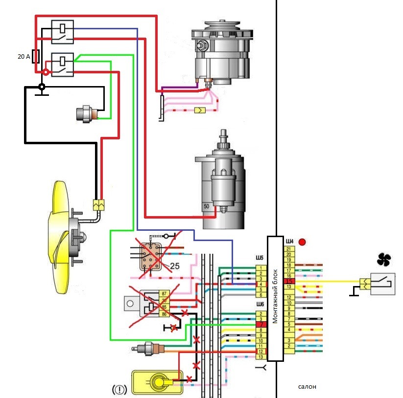 Схема ваз 21083