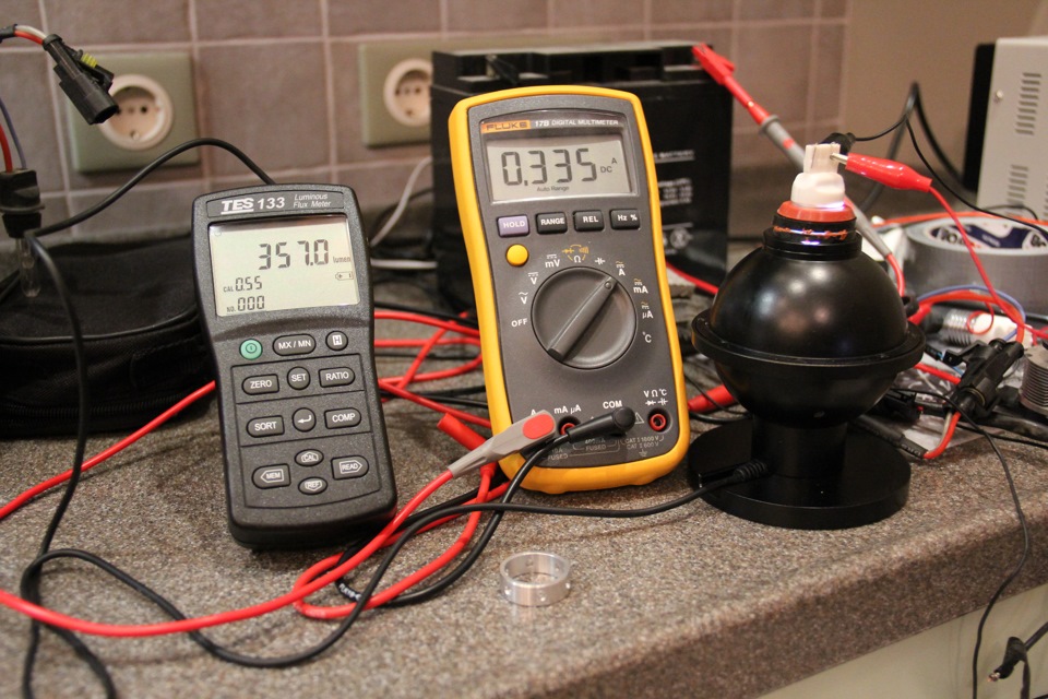 Many different lamps vs light sphere measurements of xenon for reversing