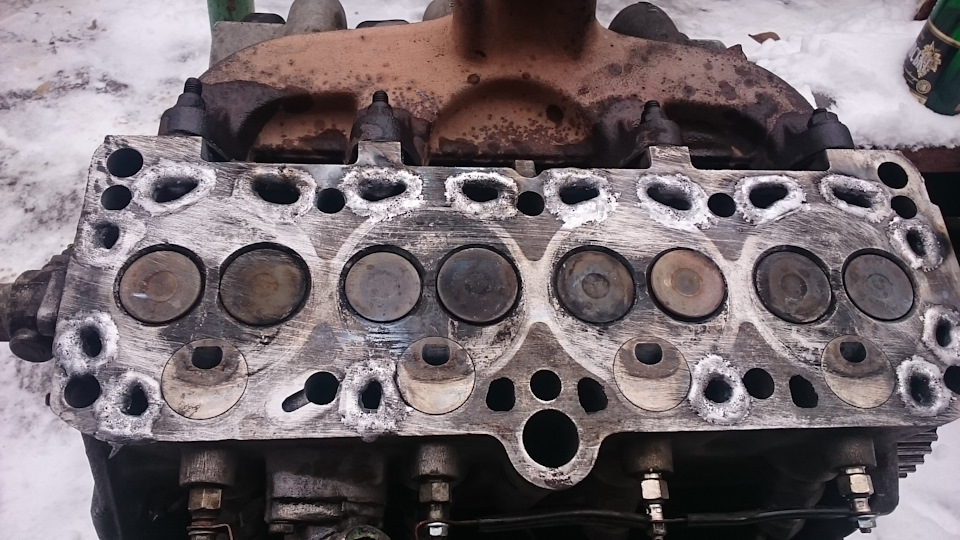 Аргонная сварка ГБЦ — Volkswagen Passat Variant (B2), 1,6 л, 1985 года ...