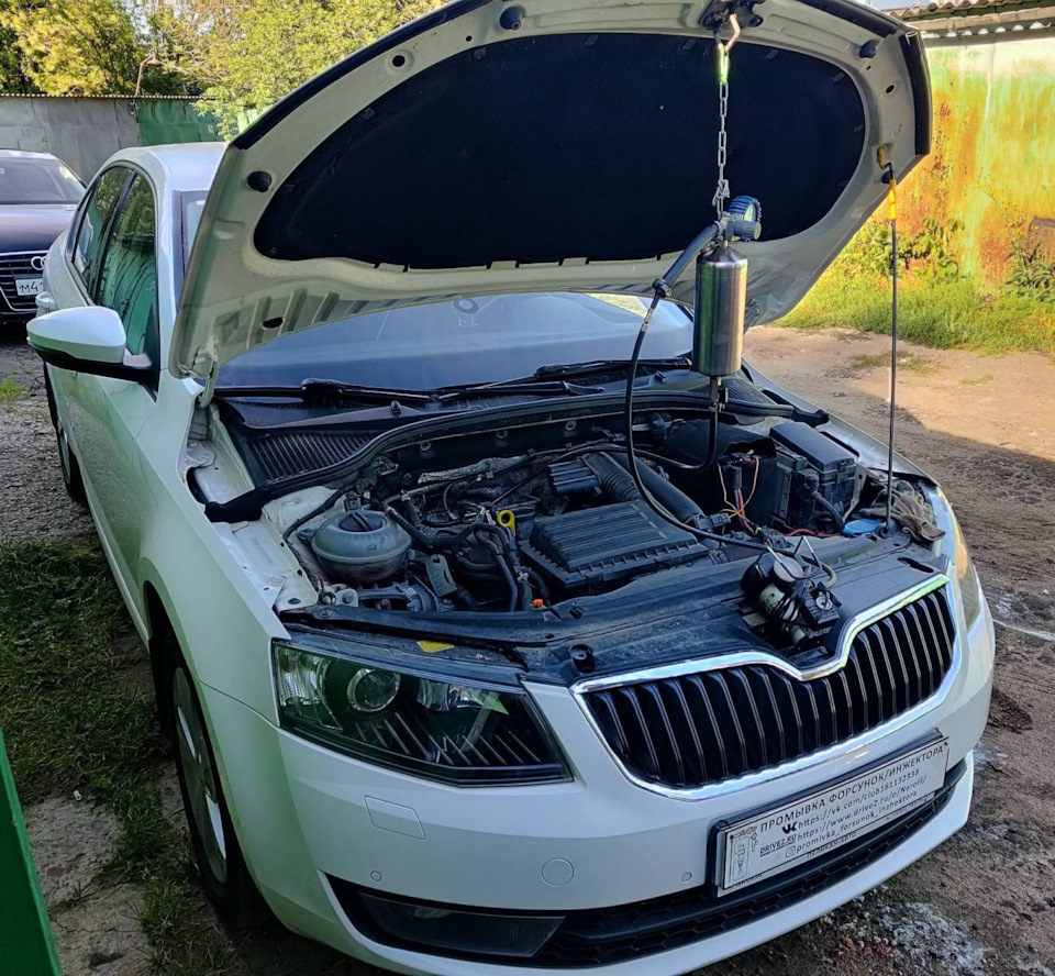 Skoda Octavia a7 1.4 TSI промывка топливных форсунок без снятия с ...