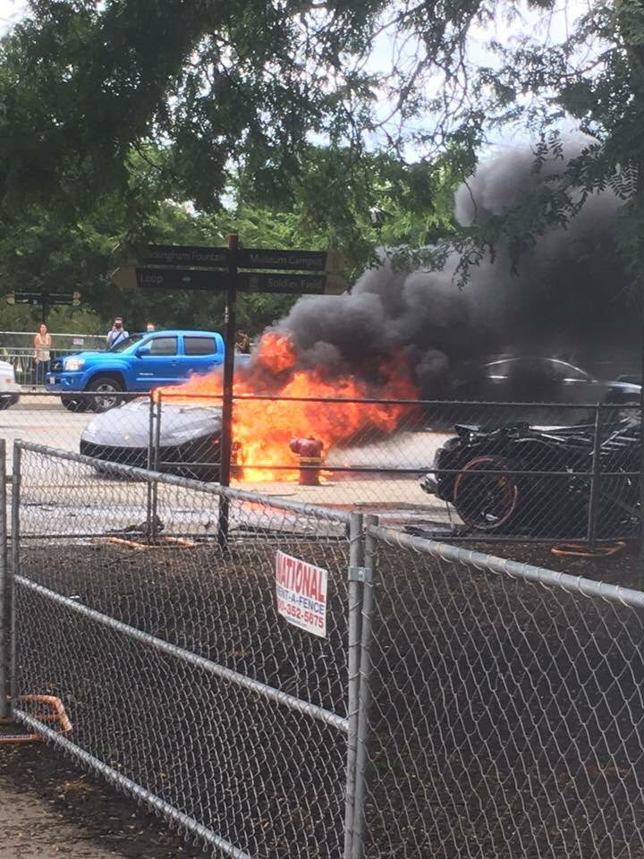 Lamborghini Huracan горит