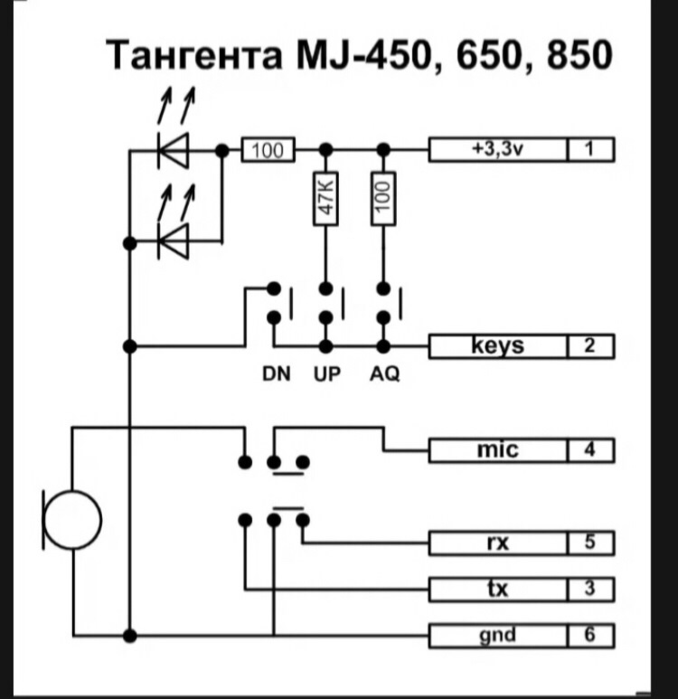 Motorola тангента схема