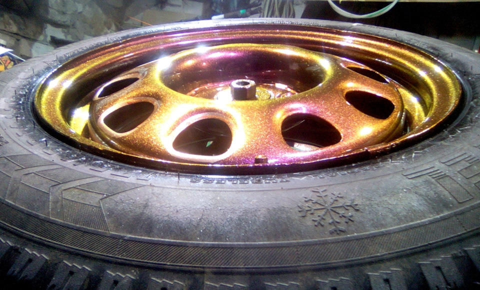 Покраска автодисков пигментами цвета хамелеон 2 — DRIVE2