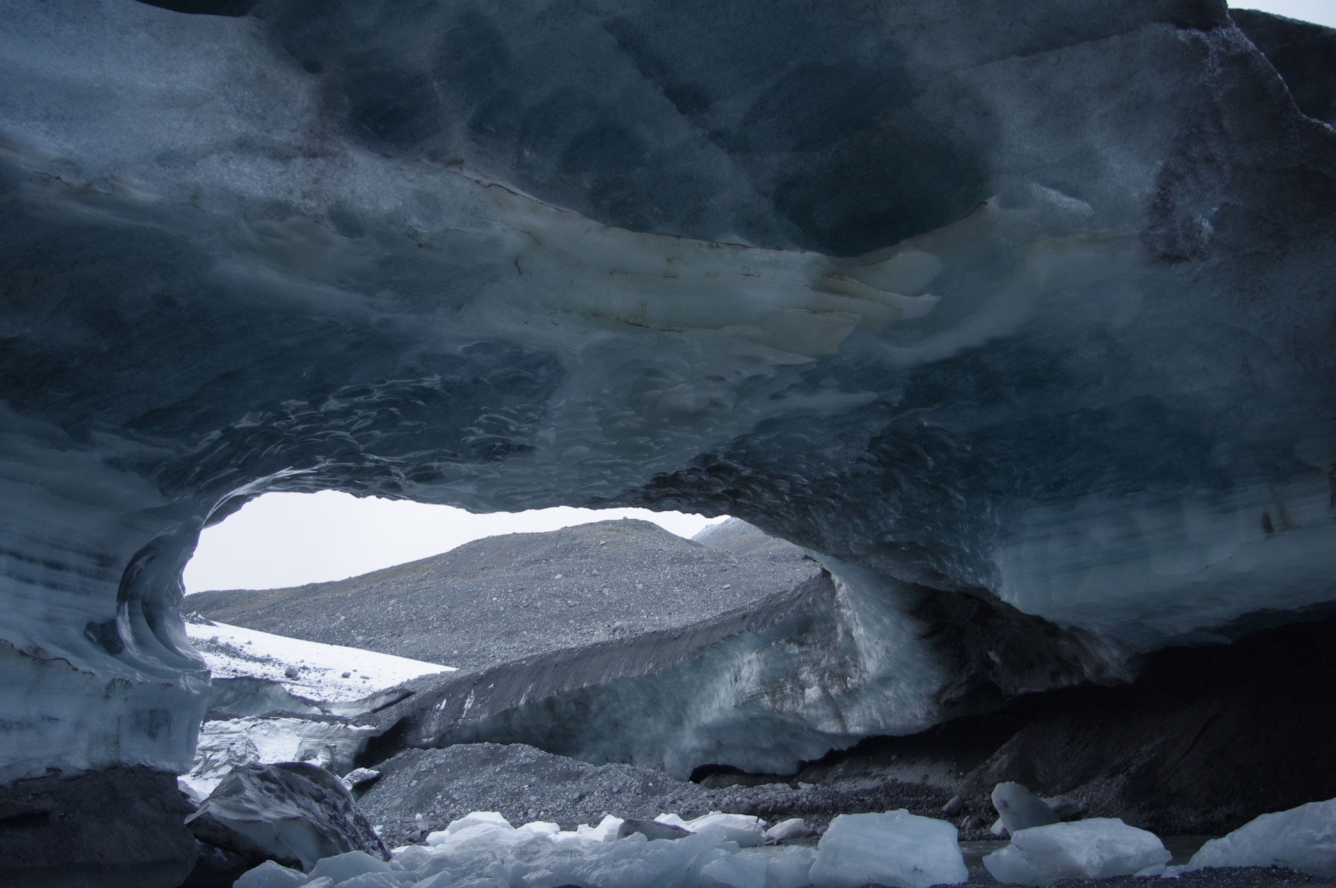 Талдуринский ледник Алтай зимой