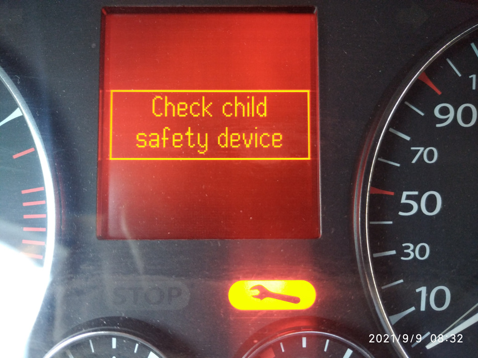 Check child safety device Renault Laguna III — Renault Laguna III, 1,5