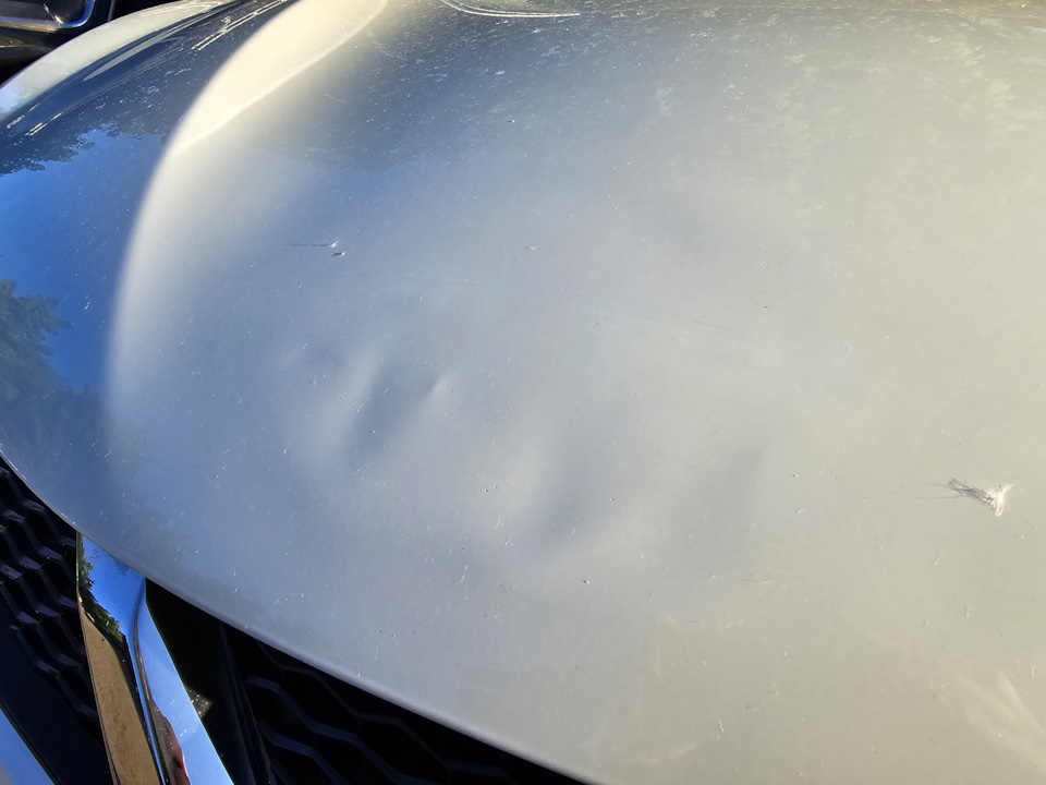 PDR. Удаление вмятин на капоте. — Nissan Qashqai (2G), 2 л, 2014 года ...