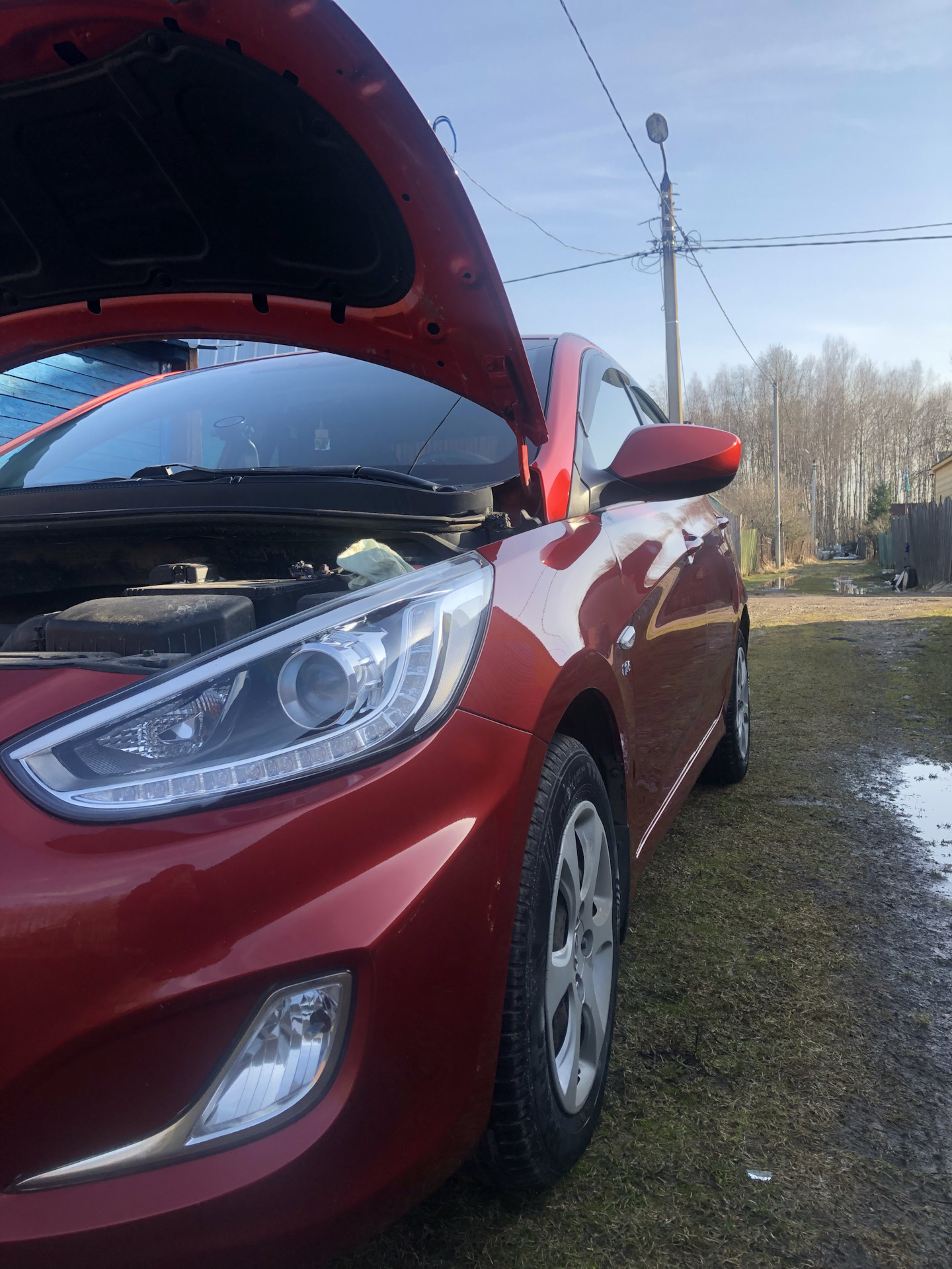 3 Солнечный день, поездка на дачу, тщательная мойка авто — Hyundai Solaris,  1,6 л, 2013 года | мойка | DRIVE2