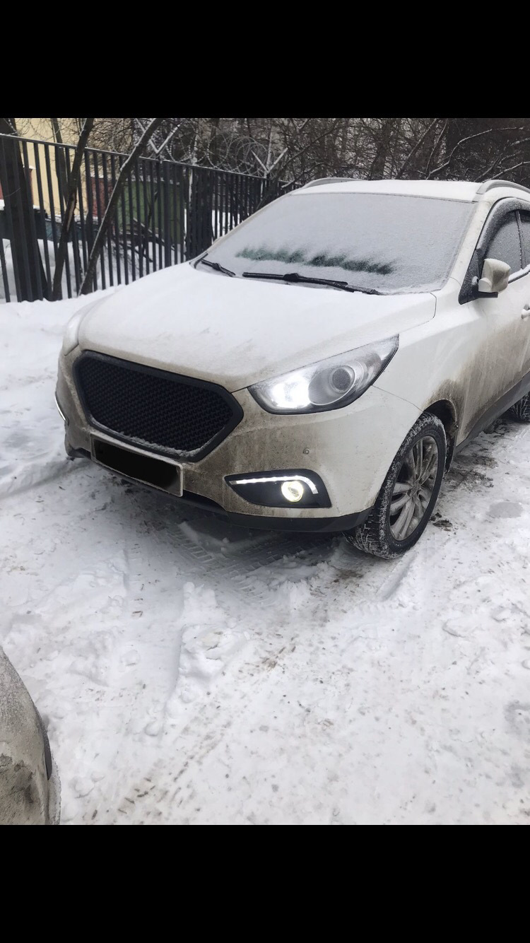 ДХО и ЛЕД ПТФ — Hyundai ix35, 2 л, 2011 года | стайлинг | DRIVE2