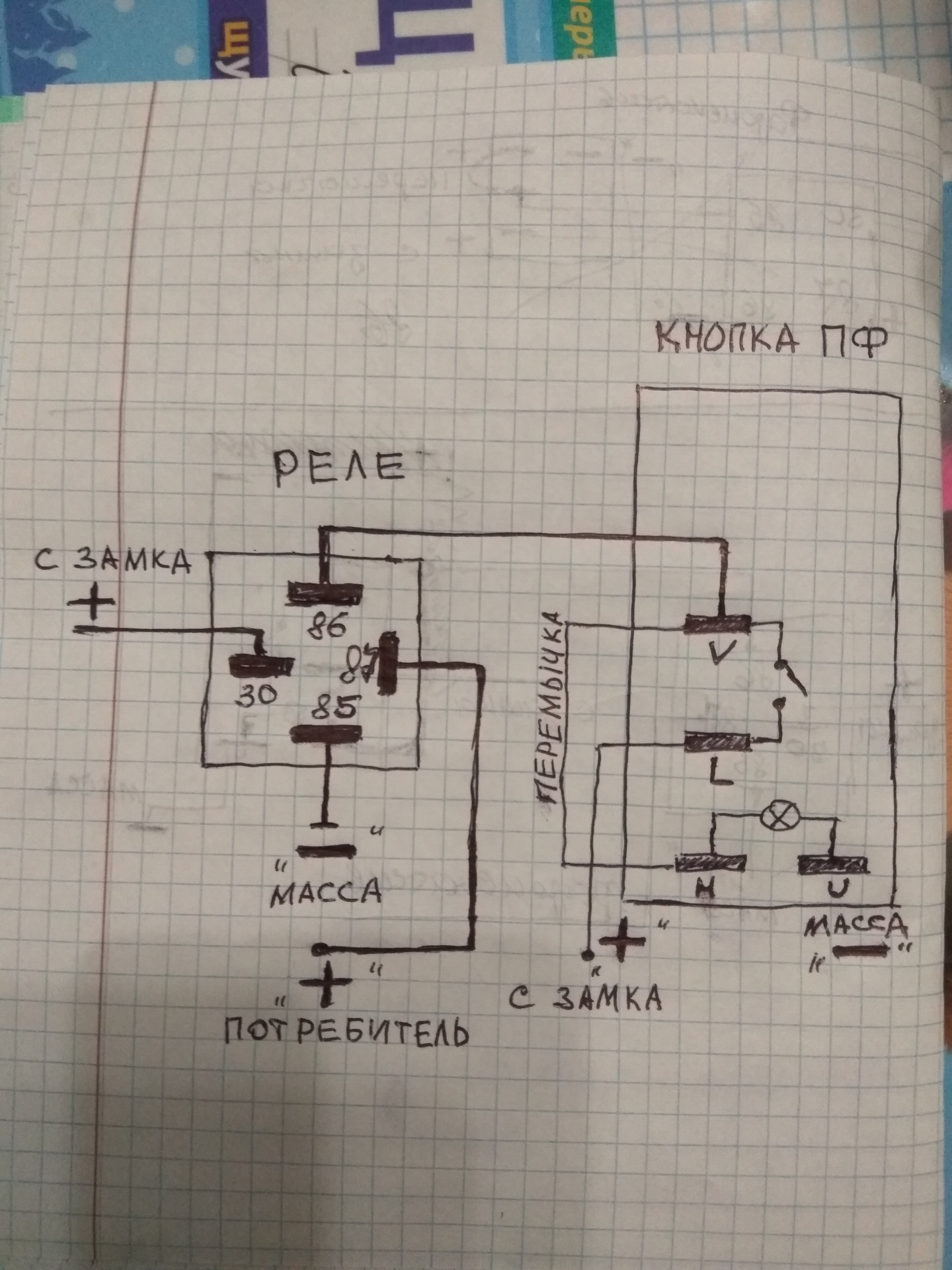 Схема подключения кнопки противотуманных фар — УАЗ 3962, 2,4 л, 1994 года |  электроника | DRIVE2