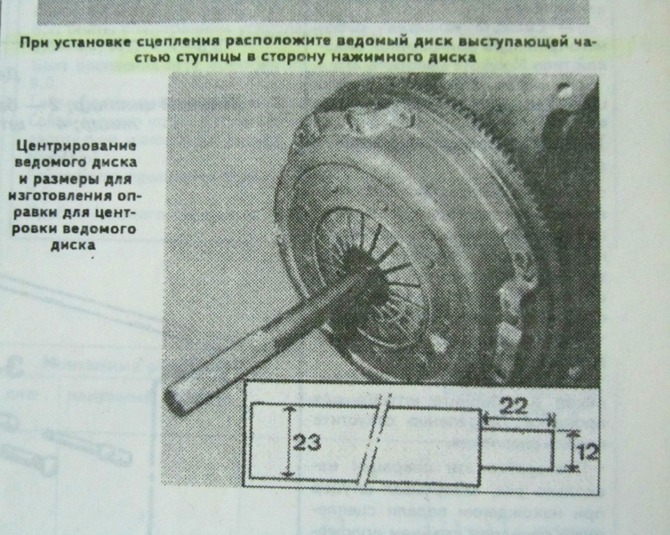 какой стороной ставить диск сцепления