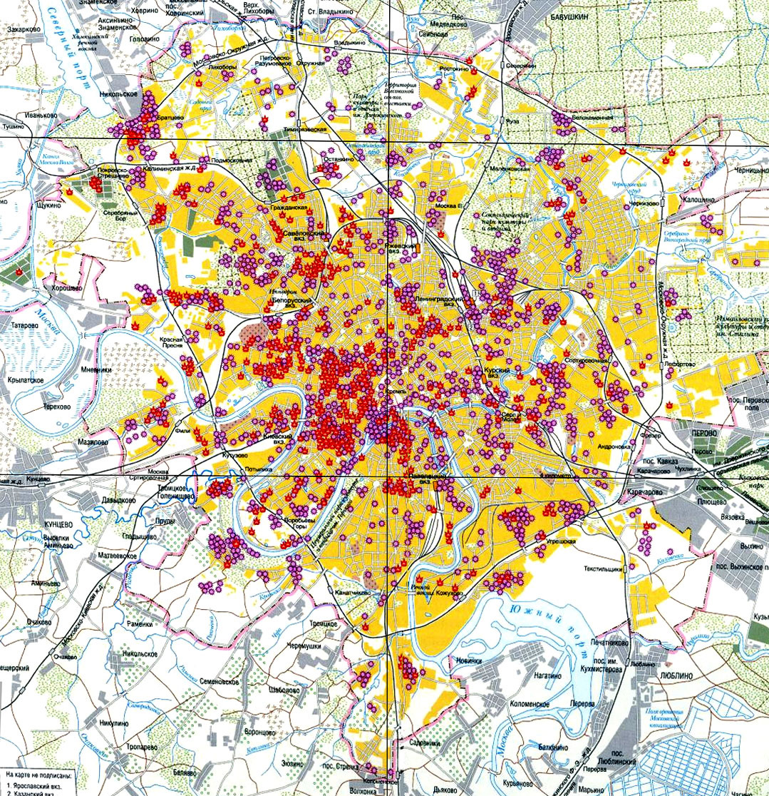 Карта подземных объектов москвы