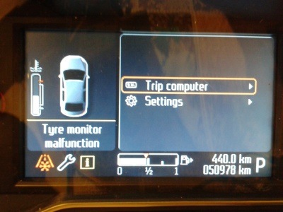 Сообщение об ошибке системы TPMS — Ford Mondeo IV