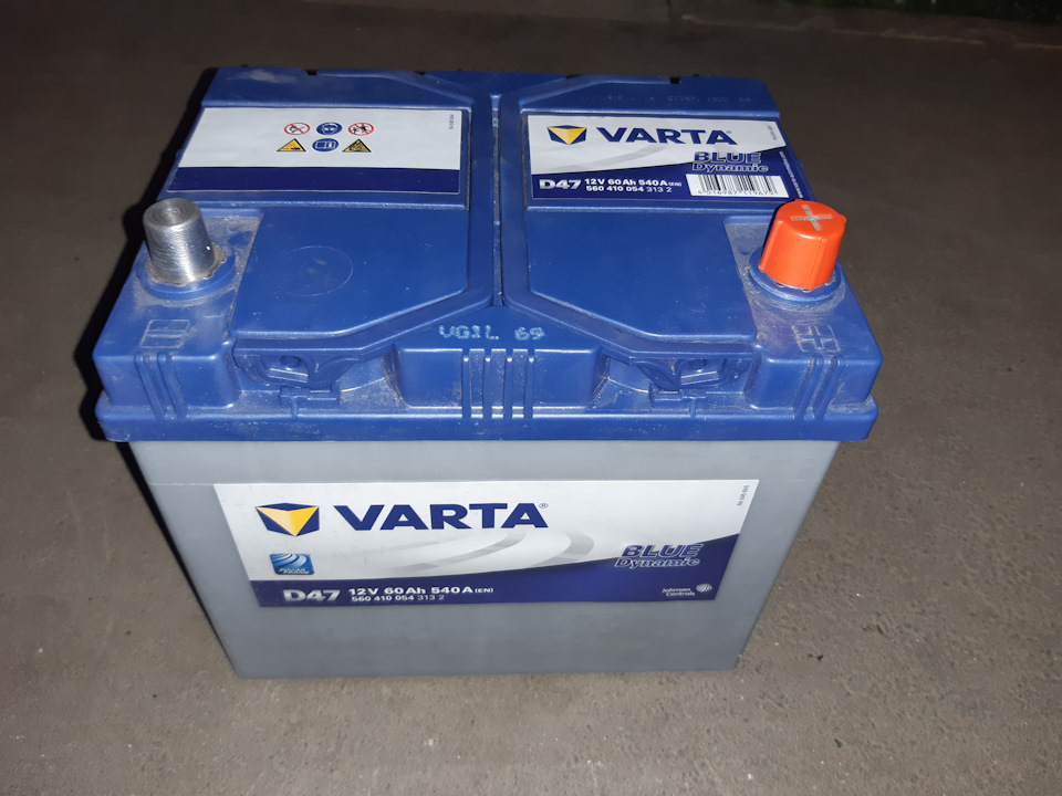 Varta 60 обратная полярность