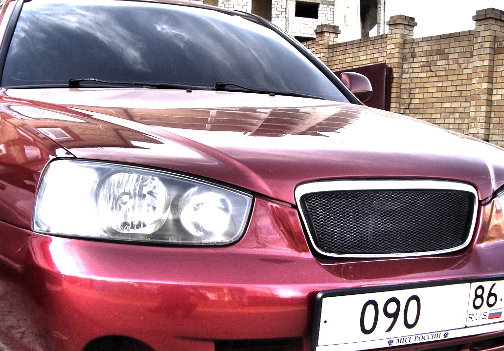 Переделка радиаторной решетки — Hyundai Elantra (3G), 2 л, 2002 года ...