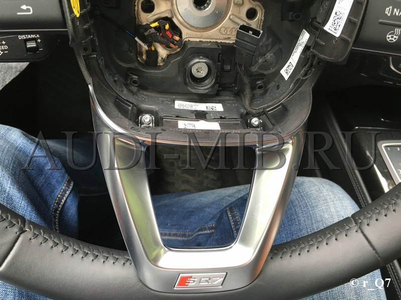 Накладка на S-line руль - эмблема SQ7 - Audi Q7 (2G), 3 л, 2016 года аксессуары 