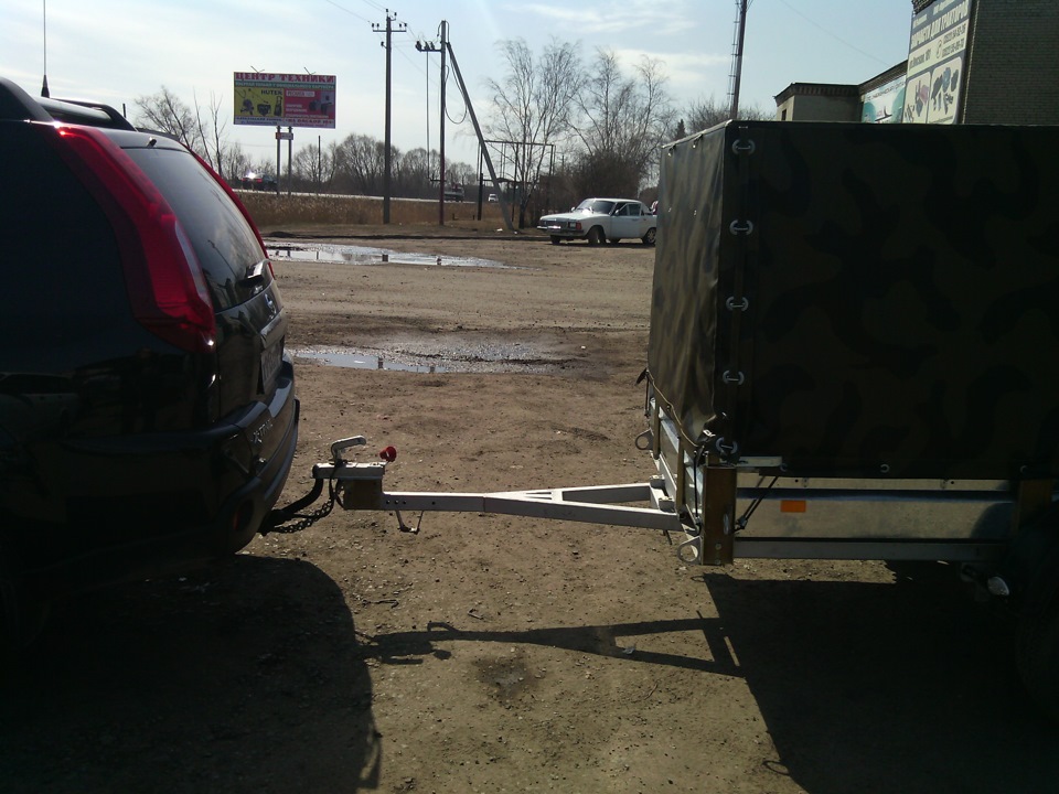 установка прицепного устройства — Nissan X-Trail II (t31), 2 л, 2015 ...