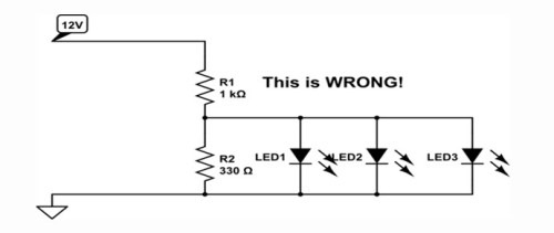 Как подключить светодиоды на 12 вольт