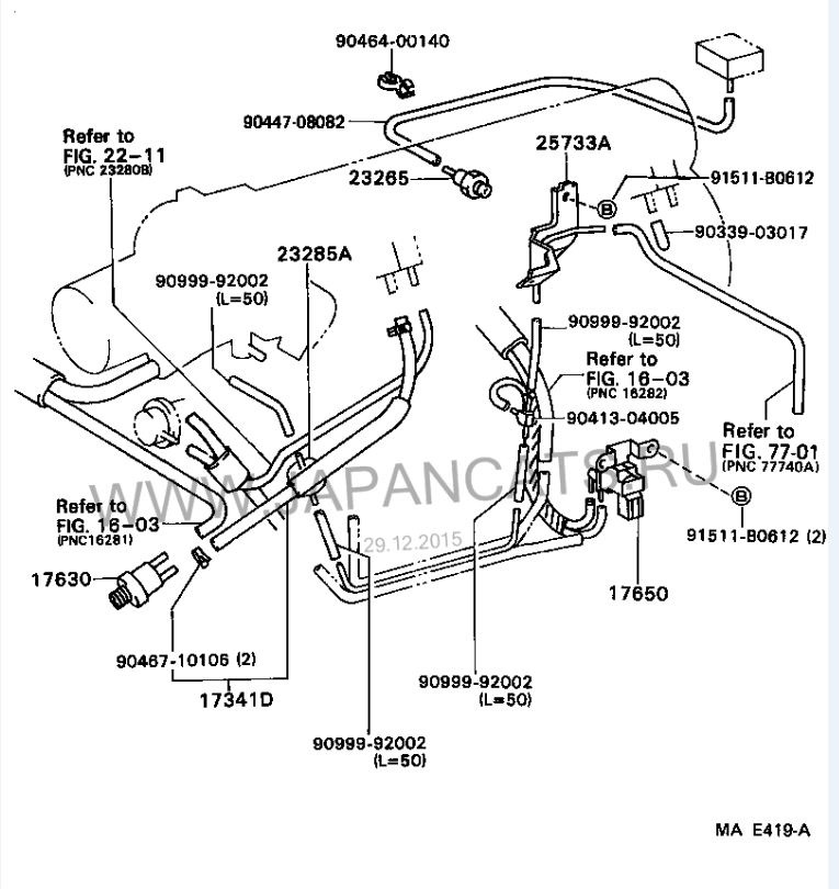 Подключение вакуумных шлангов 1jz ge