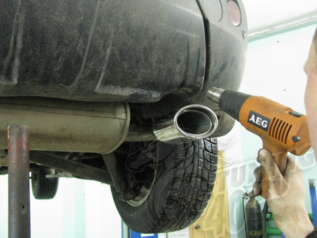 Установка двойного выхлопа — Nissan Qashqai (1G), 2 л, 2008 года ...