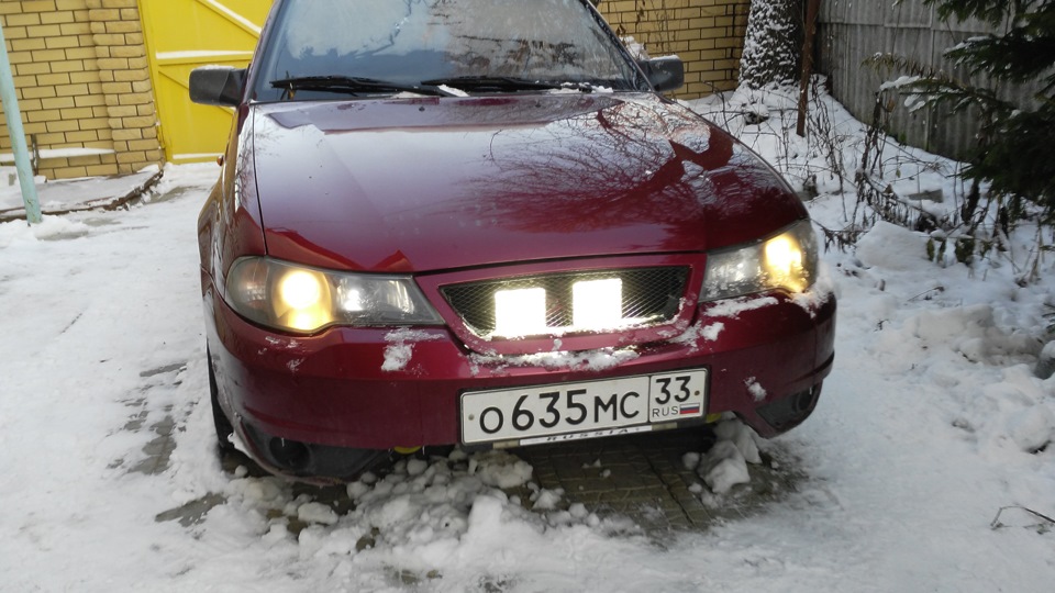 Диодные фары — Daewoo Nexia (N150), 1,6 л, 2011 года | аксессуары | DRIVE2