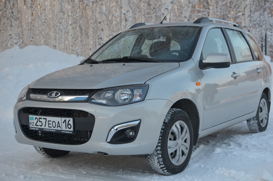 Зимняя фотосессия — Lada Калина Универсал (2G), 1,6 л, 2014 года ...