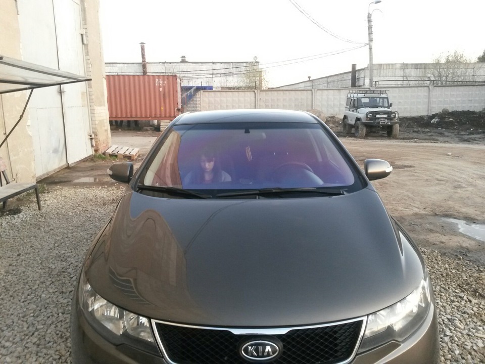 Атермальная пленка + лоб хамелеон. — KIA Cerato (2G), 1,6 л, 2009 года ...
