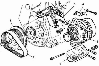 124 двигатель ваз крепление генератора