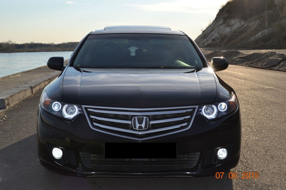Установка Ксенона в ближний и птф / Ангельских глазок на Honda Accord ...