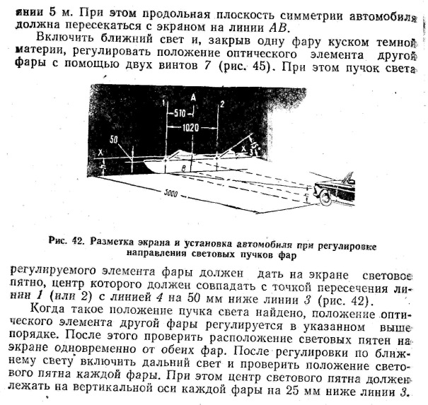 Положение света. Схема регулировки фар Москвич 412. Регулировка фар Москвич 412. Как регулировать фары на Москвиче 412.