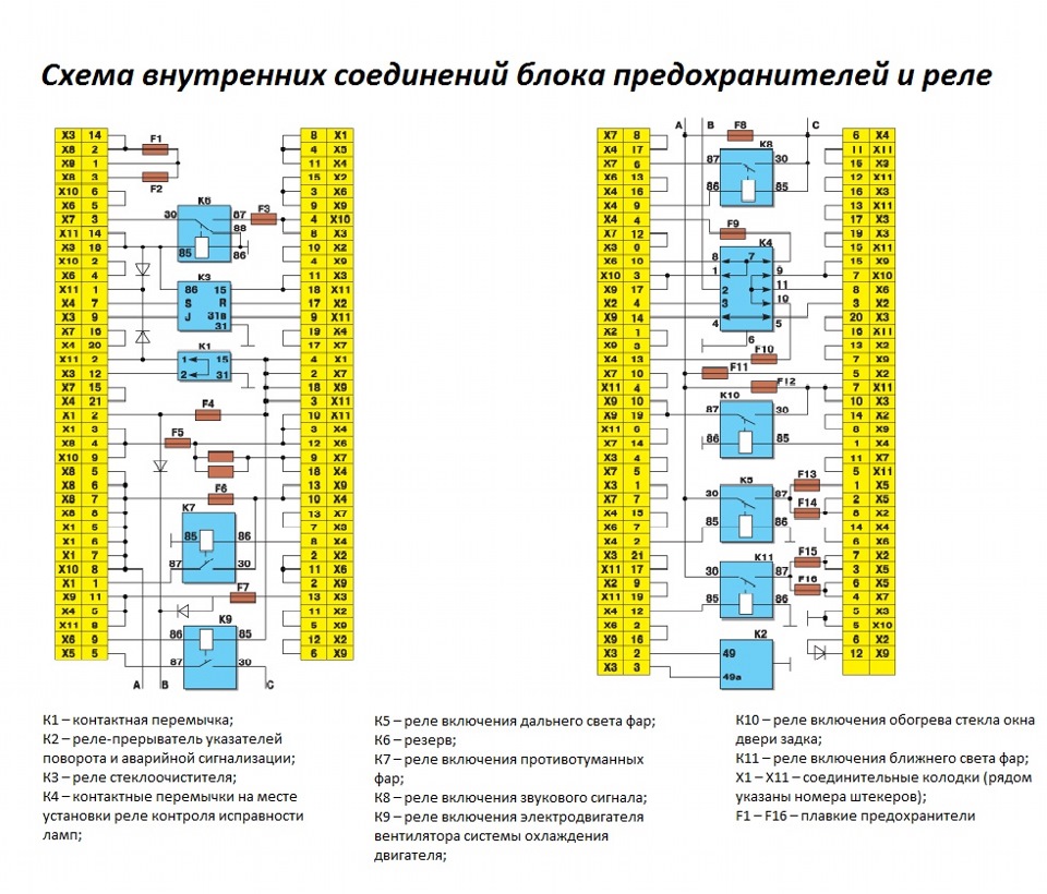 Схема 2141 цветная монтажный блок