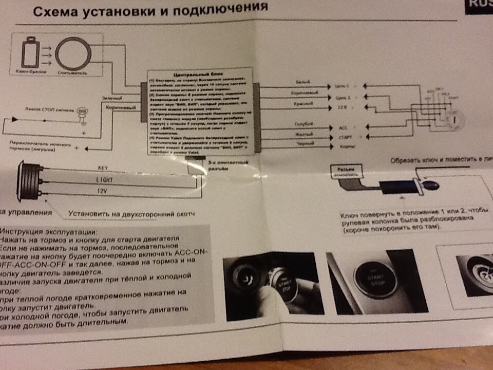 Как установить кнопку старт стоп на рено логан 1