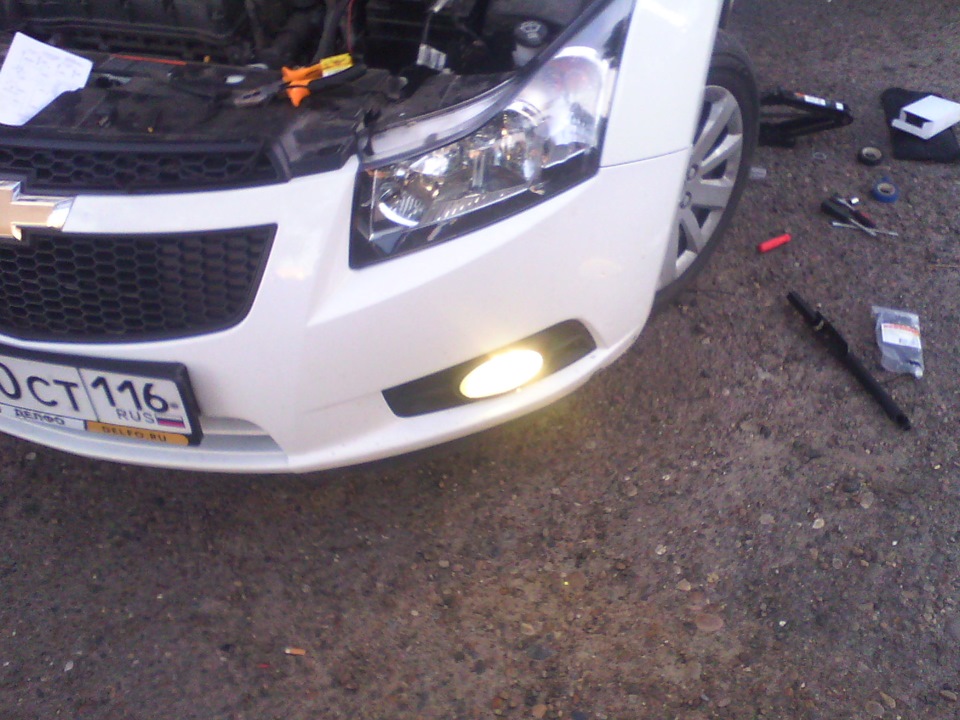 Желтый ксенон. — Chevrolet Cruze (1G), 1,6 л, 2012 года | тюнинг | DRIVE2