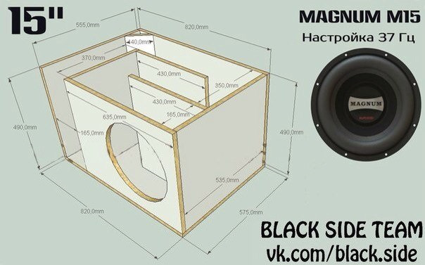 Короб под magnum 15