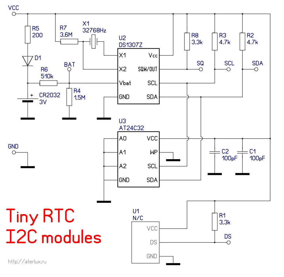 I2c схема подключения