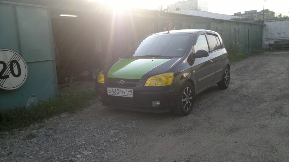 Hyundai getz сигнализация. Ксенон на Хендай Гетц.