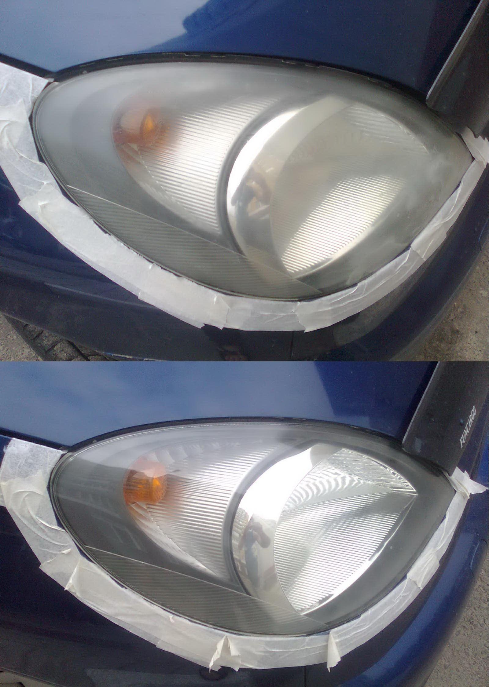 Headlight polishing plastic - Toyota Funcargo 13L 2001