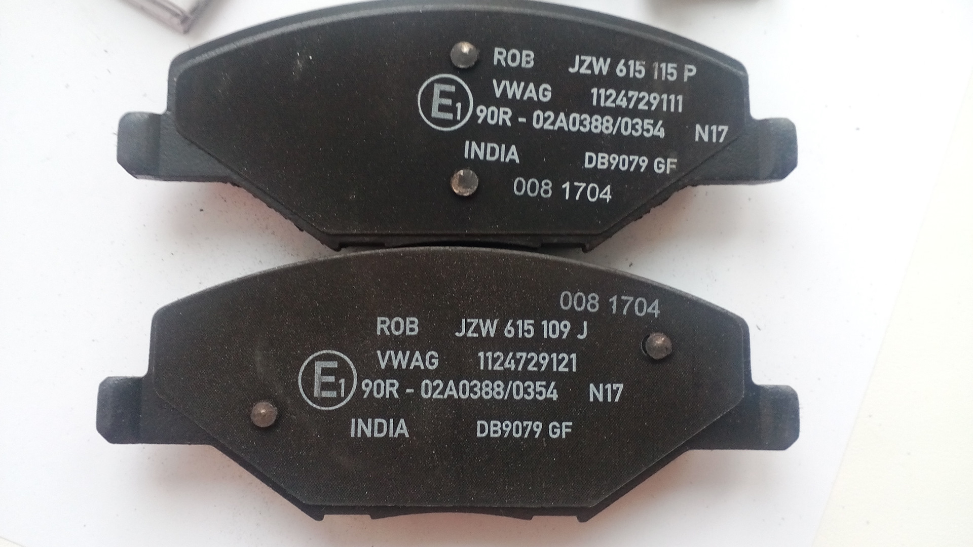 615. JZW 615 109 колодки тормозных поло. JZW 615 115 B. Jzw698601ab. Jzw698451ac.