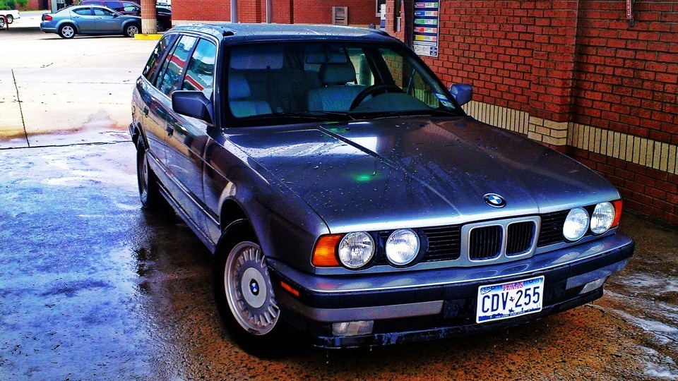 Звук пробитого глушителя БМВ — BMW 5 series Touring (E34), 2,5 л, 1992 ...