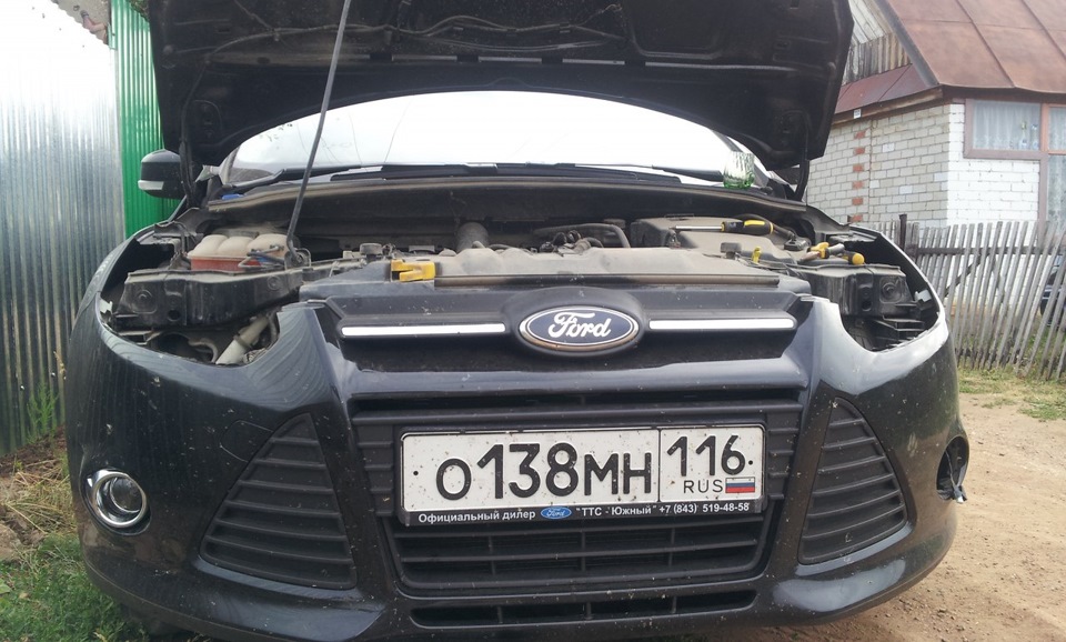 Наконец-то ПТФ установил — Ford Focus Hatchback III, 1,6 л, 2011 года ...