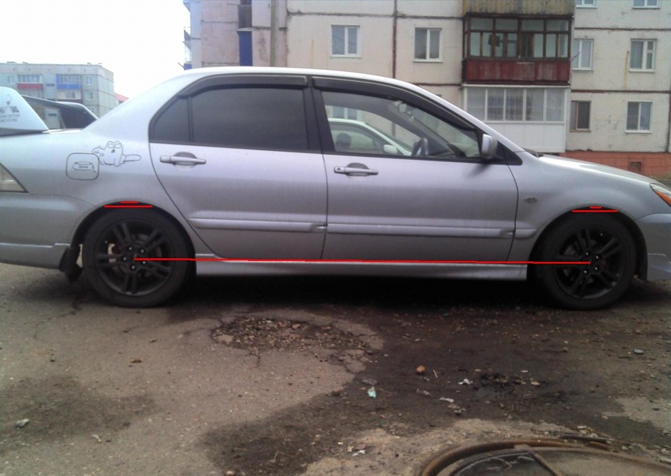 Клиренс "ДО" и Клиренс "ПОСЛЕ" — Mitsubishi Lancer IX, 2 л, 2004 года ...