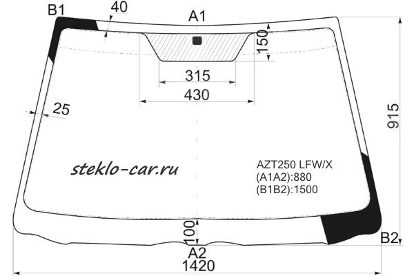 Размер лобового стекла авенсис