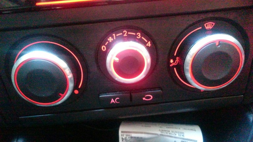 Крутилки печки (часть 2) подсветка - Volkswagen Golf Mk4, 1,4 л, 1998 года тюнин