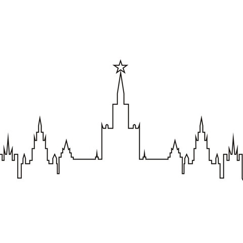 Силуэт кремля рисунок