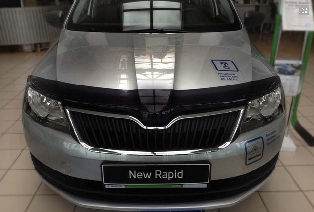 Дефлектор капота SIM — Skoda Rapid Spaceback, 1,6 л, 2014 года ...
